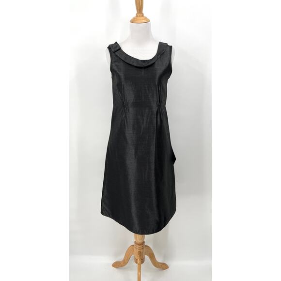 MARNI Dress Womens 38 Medium Dark Gray Wool Silk Sleeveless